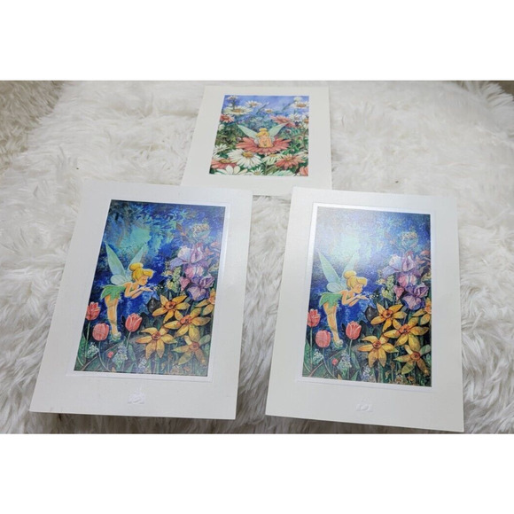 Vintage Disney Lot of 3 Tinker Bell Blooms Unused Postcard David Whitaker READ - Picture 1 of 9